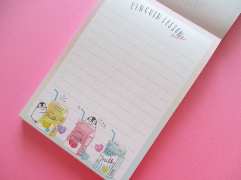 Photo2: Kawaii Cute Large Memo Pad Enchanted Time Q-LiA *Penguin Lesson (34250)