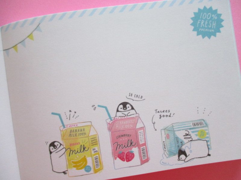 Photo1: Kawaii Cute Large Memo Pad Enchanted Time Q-LiA *Penguin Lesson (34250)