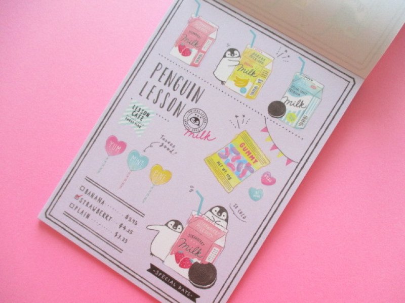 Photo3: Kawaii Cute Large Memo Pad Enchanted Time Q-LiA *Penguin Lesson (34250)