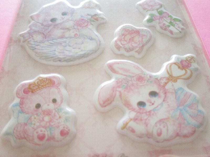 Photo2: Kawaii Cute Puffy Deco Stickers Sheet Amenomori Fumika Clothes Pin *Ballerina Dream (US-14670)