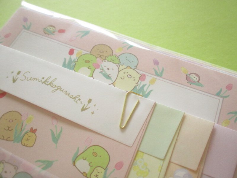 Photo1: Kawaii Cute Regular Letter Set San-x Sumikkogurashi *Weeds and fairy flower garden (LH78102)