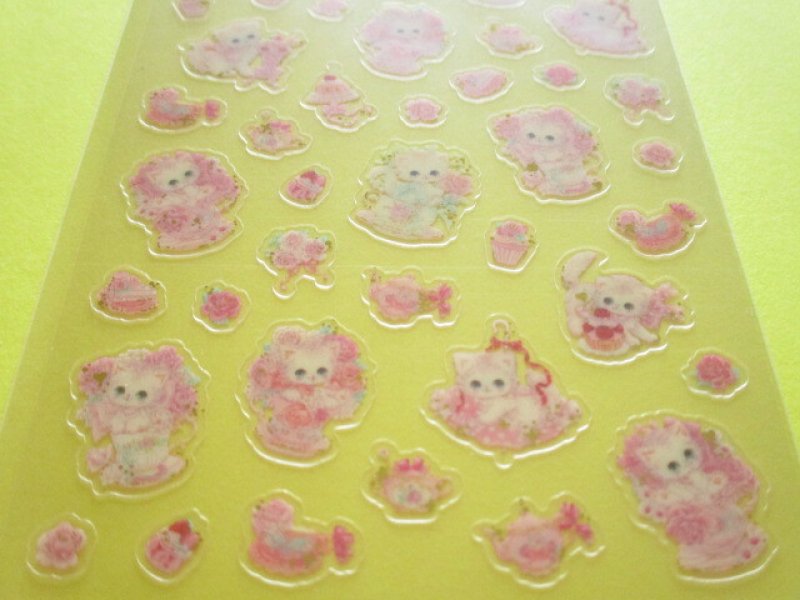 Photo2: Kawaii Cute Clear Sticker Sheet Amenomori Fumika Clothes Pin *Tea Time Rose (US-14980)