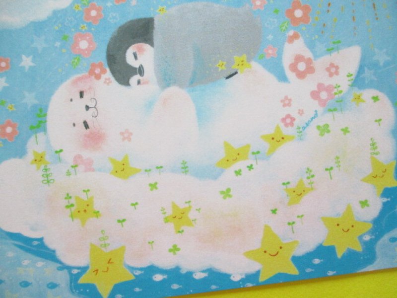 Photo1: Cute  Postcard  Clothes Pin *アザラシのゆめみごこち (PC-16208) (1)