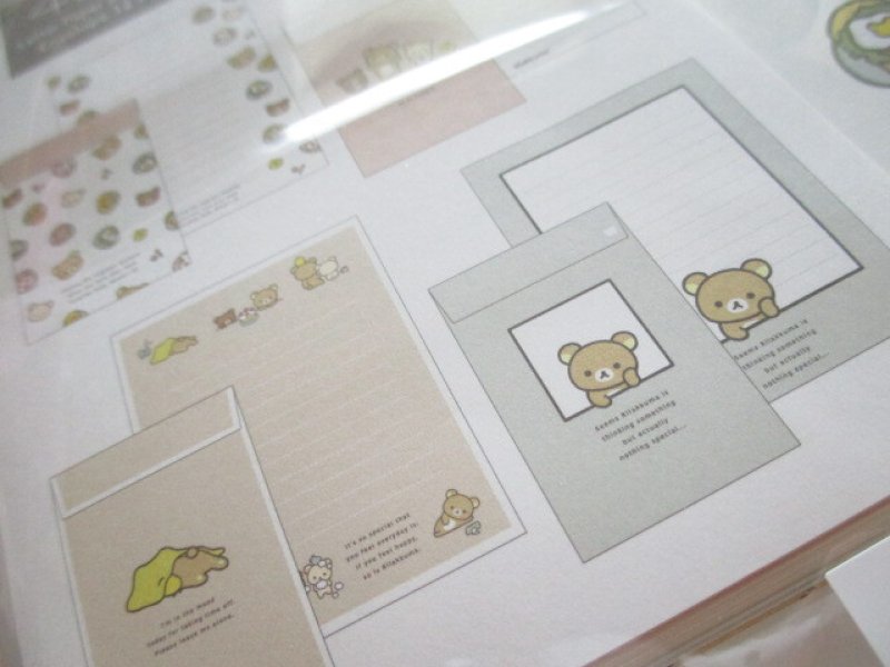 Photo3: Kawaii Cute Regular Letter Set Rilakkuma San-x *New Basic Design Vo.2 (LH78001)