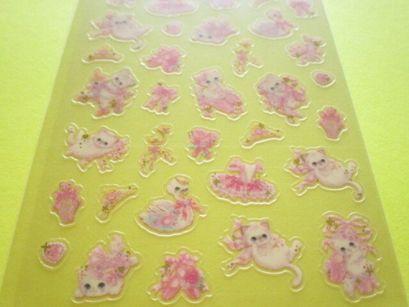 Photo2: Kawaii Cute Clear Sticker Sheet Amenomori Fumika Clothes Pin *Prima Ballerina (US-14983)