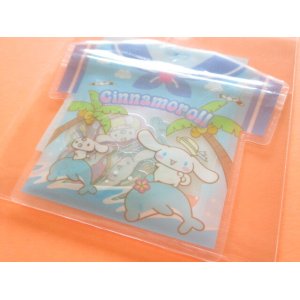 Photo: Kawaii Cute T-shirt Summer Sticker Flakes Sack in Zipper Bag Sanrio Original *Cinnamoroll (93354-6)