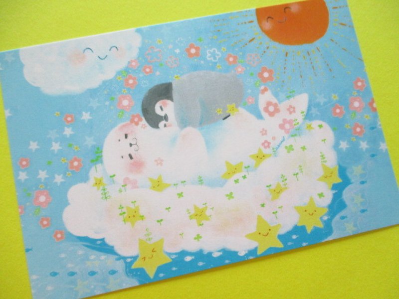 Photo1: Cute Postcard Clothes Pin *アザラシのゆめみごこち (PC-16208)