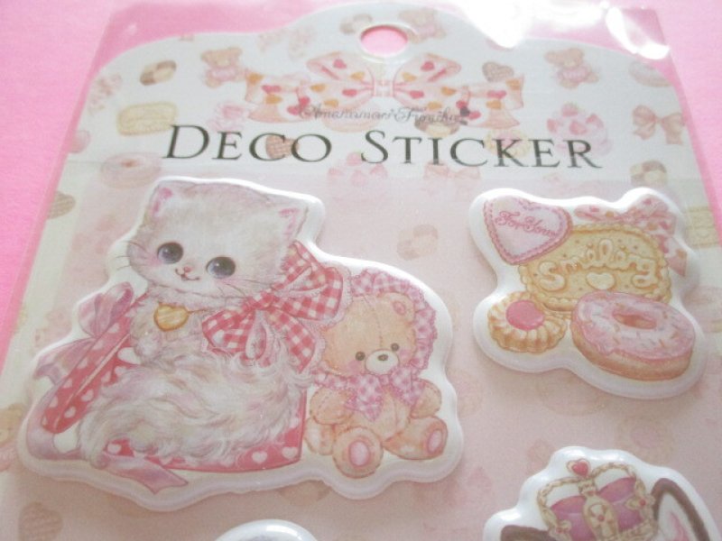 Photo1: Kawaii Cute Puffy Deco Stickers Sheet Amenomori Fumika Clothes Pin *Lovely Cookie (US-14667)