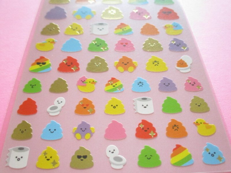 Photo2: Kawaii Cute Design Stickers Sheet Gaia *Poo (466623)