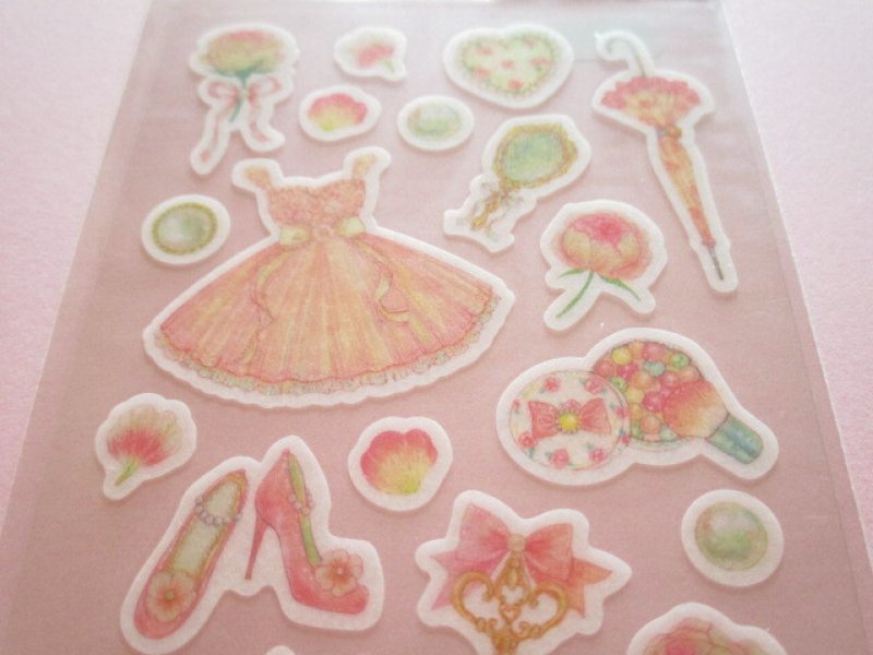Photo1: Kawaii Cute Masking Stickers Sheet Takei Miki Clothes Pin *Girly (US-15002)