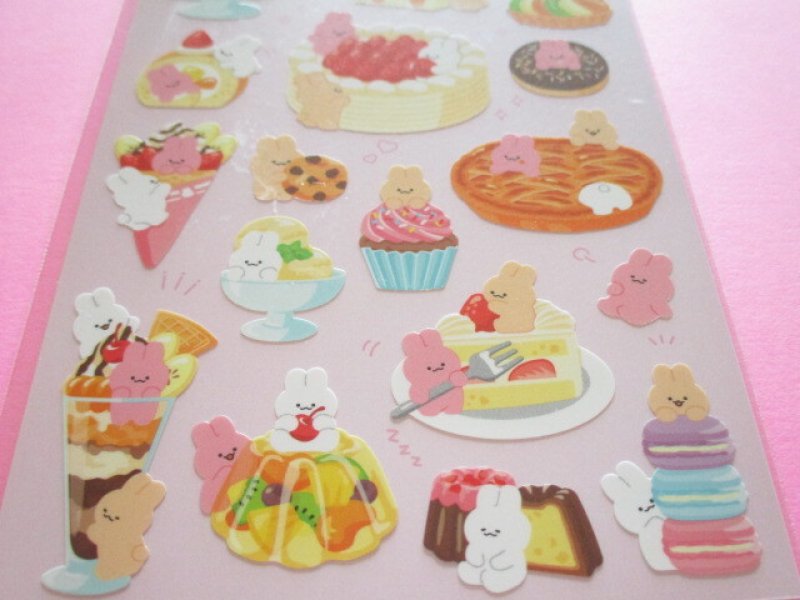Photo2: Kawaii Cute Design Stickers Sheet Gaia *Animal in Food (466636-2)