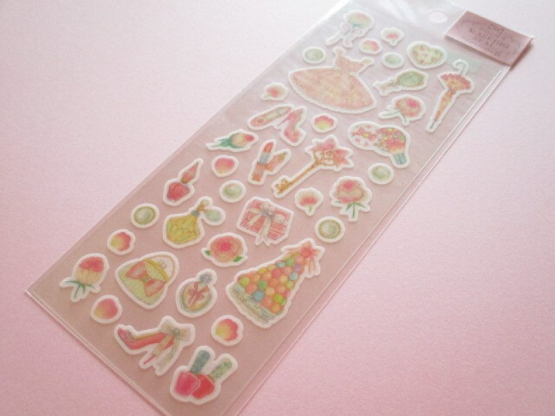 Photo1: Kawaii Cute Masking Stickers Sheet Takei Miki Clothes Pin *Girly (US-15002) (1)
