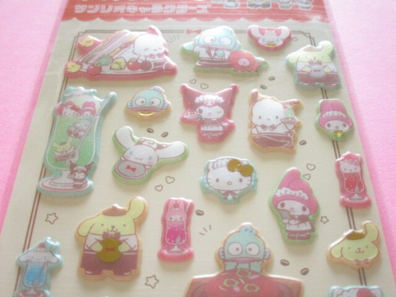 Photo1: Kawaii Cute Puffy Stickers Sheet Sanrio *Sanrio Characters (409753)