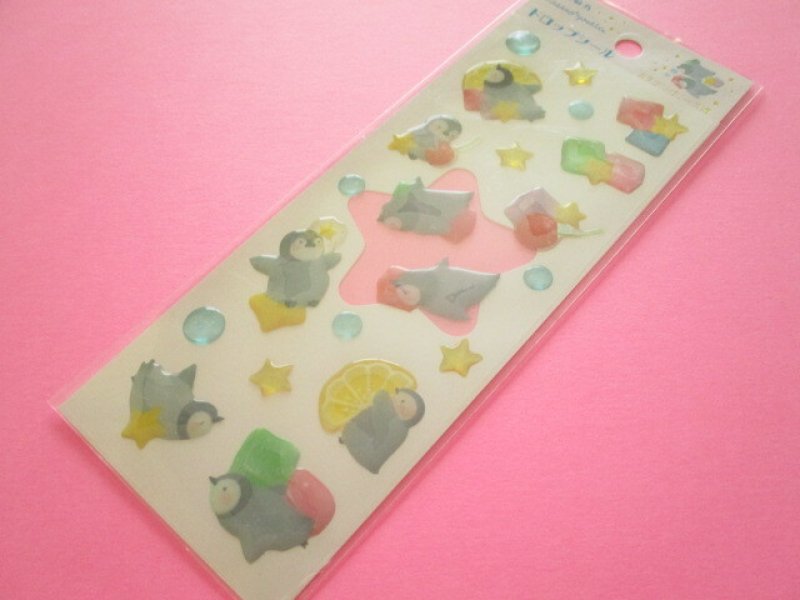 Photo1: Kawaii Cute Drop Stickers Sheet 吉田麻乃 (Asano Yoshida) Clothes Pin *カラフルゼリーの海 (US-16172) (1)