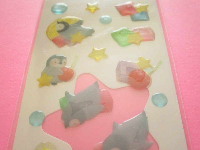 Photo1: Kawaii Cute Drop Stickers Sheet 吉田麻乃 (Asano Yoshida) Clothes Pin *カラフルゼリーの海 (US-16172)
