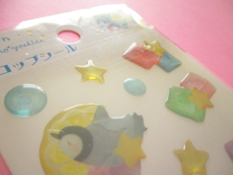 Photo3: Kawaii Cute Drop Stickers Sheet 吉田麻乃 (Asano Yoshida) Clothes Pin *カラフルゼリーの海 (US-16172)