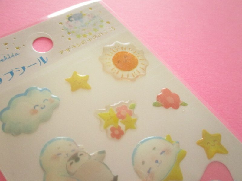 Photo3: Kawaii Cute Drop Stickers Sheet 吉田麻乃 (Asano Yoshida) Clothes Pin *アザラシのゆめみごこち (US-16174)