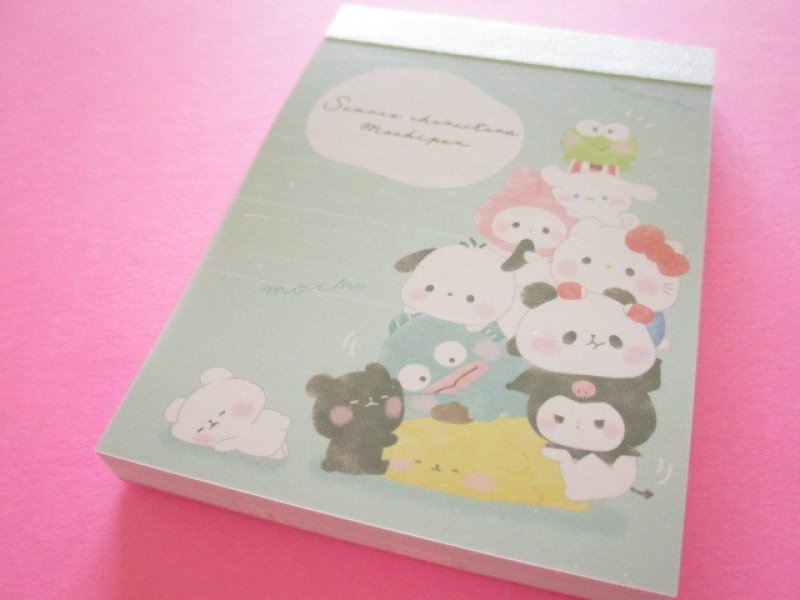 Photo1: Kawaii Cute Mini Memo Pad Mochi Mochi Panda Kamio Japan *Sanrio Characters Blue (212994) (1)