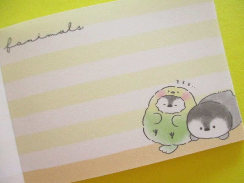 Photo2: Kawaii Cute Mini Memo Pad Fanimals Crux *Shimaenaga (116980)