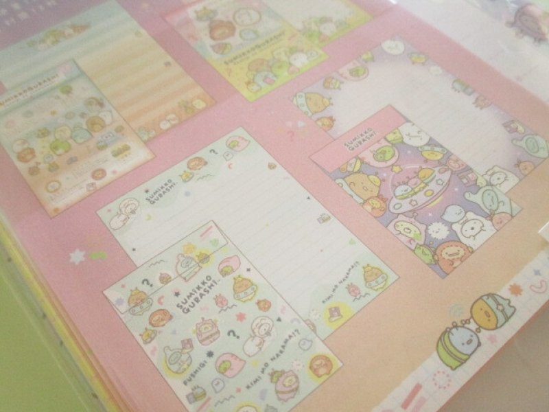 Photo3: Kawaii Cute Regular Letter Set San-x Sumikkogurashi *Mysterious Friends (LH78202)