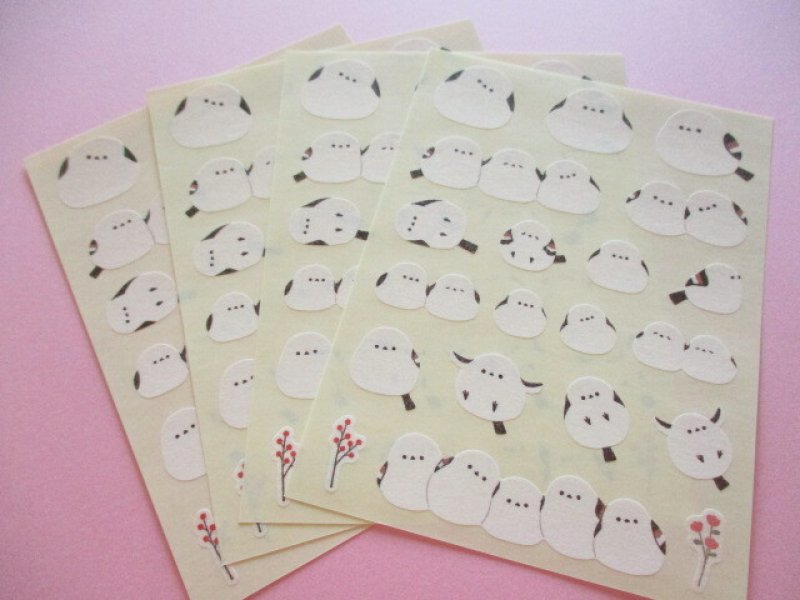 Photo1: Kawaii Cute Masking Die Cut Seals Set Kyowa *もふもふばーど (62-D84)