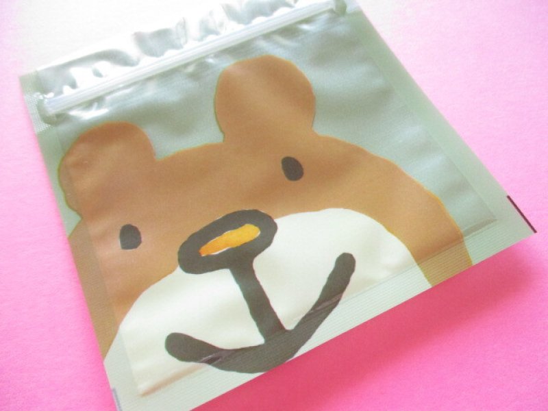 Photo2: Kawaii Cute A8 size Zipper Bags Set Kohem *Bear (HJA8-01)