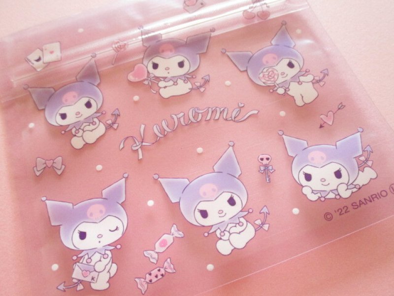 Photo2: 5pcs Kawaii Cute Kuromi Small Zipper Bags Set (ZBS-KUd)