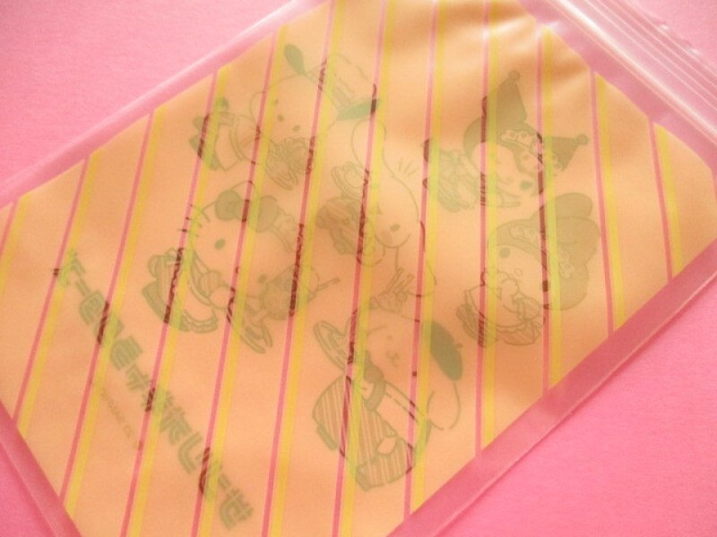 Photo2: 10pcs Kawaii Cute Sanrio Characters A6 size Zipper Bags Set *Sanrio Cafe (36659)