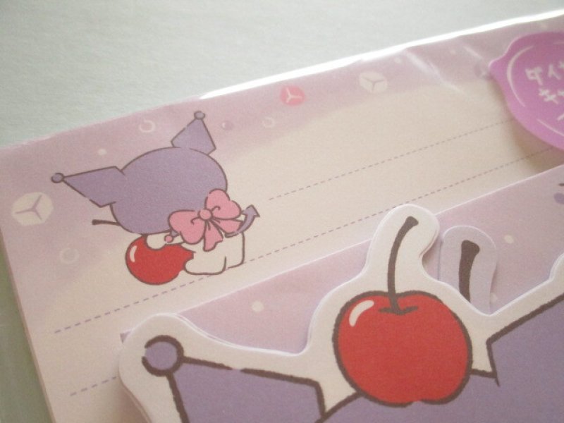 Photo1: Kawaii Cute Sanrio Die-cut Letter Set Cute Modell *Kuromi (303304)