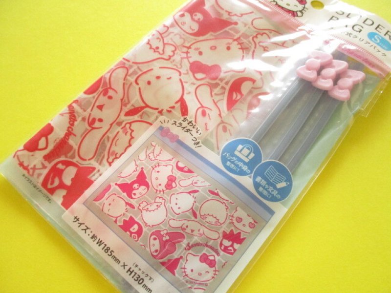 Photo1: 3 pcs Kawaii Cute S Size Sanrio Characters Ribbon Slider Bags Set (36242) (1)