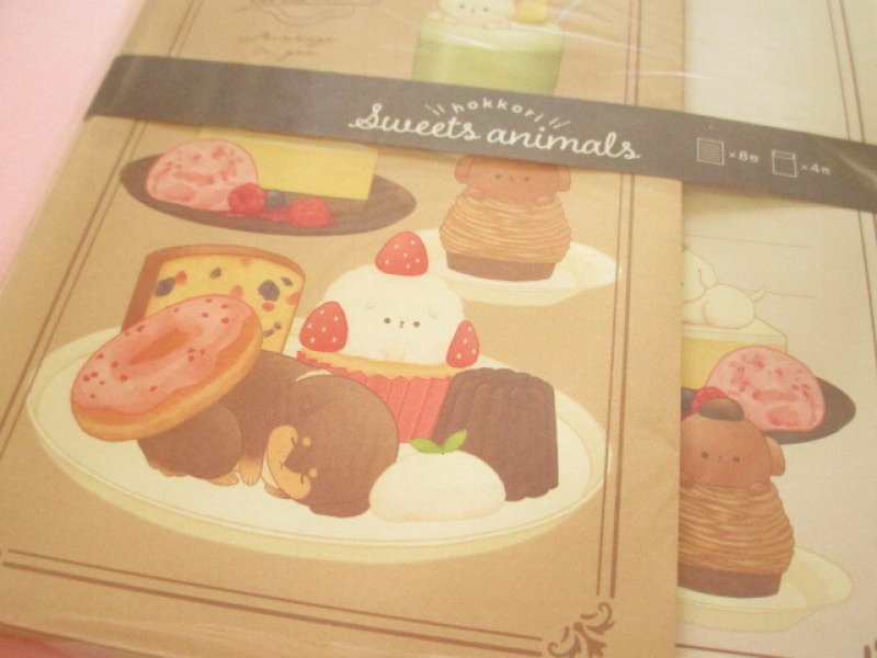 Photo2: Kawaii Cute Letter Set Kyowa *Sweets Animals (42-168-1)