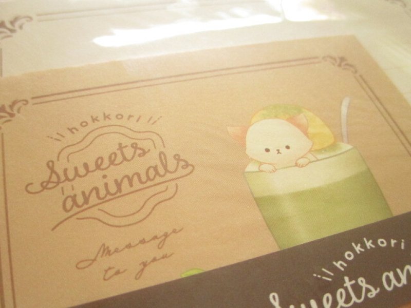 Photo1: Kawaii Cute Letter Set Kyowa *Sweets Animals (42-168-1)