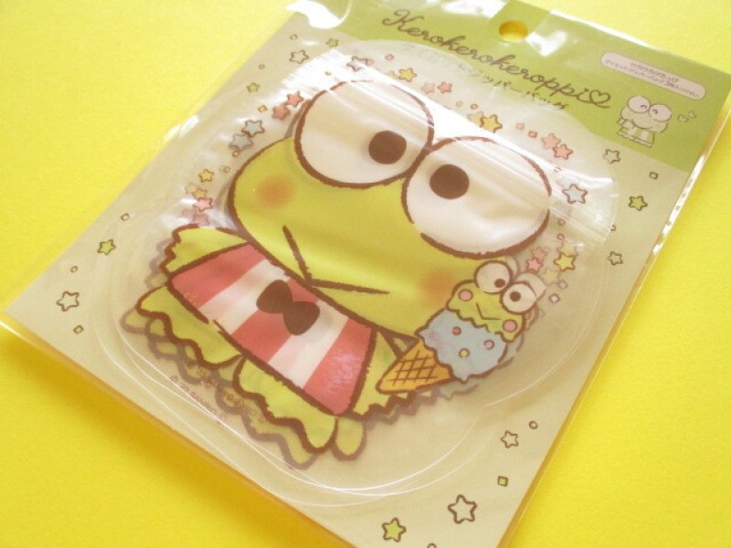 Photo1: Kawaii Cute Die-Cut Zipper Bags Set Sanrio *Kerokerokeroppi (DZB-KR) (1)
