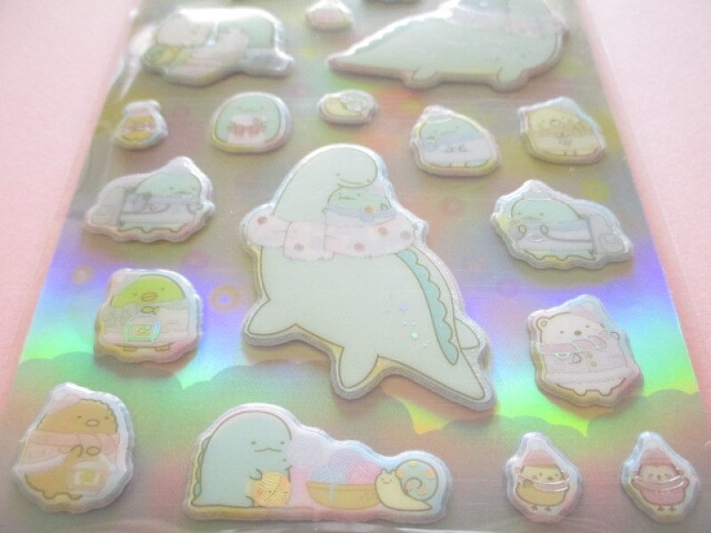 Photo2: Kawaii Cute Puffy Funi Funi Stickers Sheet Sumikkogurashi San-x *On a Sparkling Night of Lizards and Mother (SE60002)