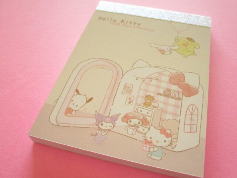 Photo1: Kawaii Cute Hello Kitty 50th Anniversary Mini Memo Pad Sanrio Characters CUTE MODEL *Miniature Garden Room (303560) (1)