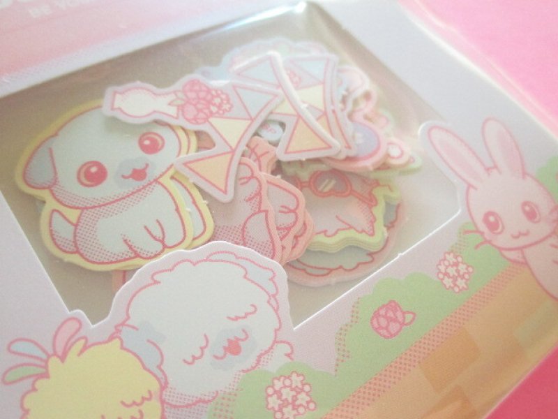 Photo1: Kawaii Cute Sticker Flakes Sack Sanrio Original *Bosanimal (95147-1)