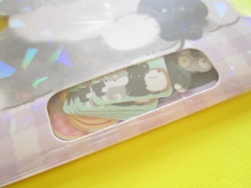 Photo1: Kawaii Cute Sticker Flakes Sack Q-LiA *Mugyutto! Friends / Solt (81044)