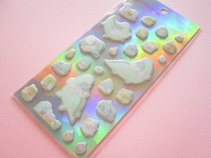 Photo1: Kawaii Cute Puffy Funi Funi Stickers Sheet Sumikkogurashi San-x *On a Sparkling Night of Lizards and Mother (SE60002) (1)