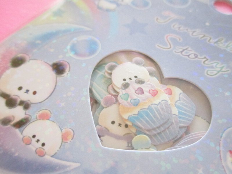 Photo1: Kawaii Cute Sticker Flakes Sack Crux *Twinkle Story (120018)