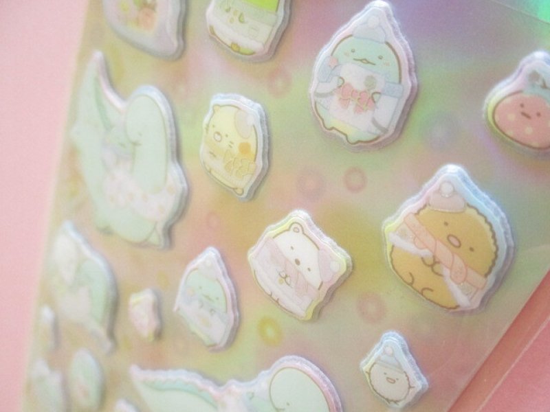 Photo3: Kawaii Cute Puffy Funi Funi Stickers Sheet Sumikkogurashi San-x *On a Sparkling Night of Lizards and Mother (SE60002)