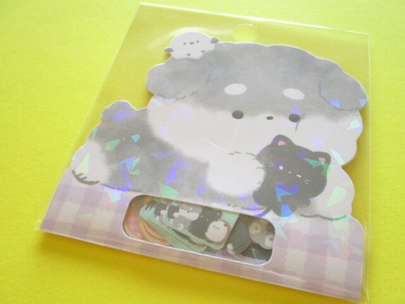 Photo1: Kawaii Cute Sticker Flakes Sack Q-LiA *Mugyutto! Friends / Solt (81044) (1)