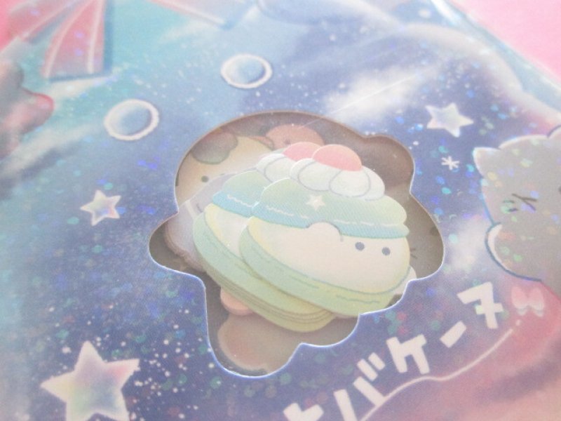 Photo1: Kawaii Cute Sticker Flakes Sack Crux *Obakenu ミンナデオデカケ (120013)