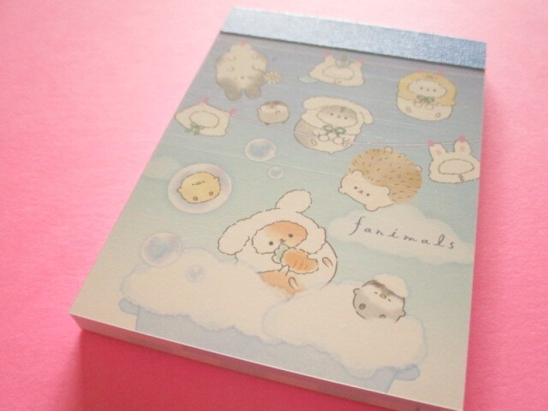 Photo1: Kawaii Cute Mini Memo Pad Fanimals Crux *Laundry (120058) (1)