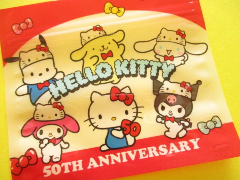 Photo2: 6 pcs Kawaii Cute Sanrio Characters A7 Zipper Bags Set *Hello Kitty 50th Anniversary (38496)