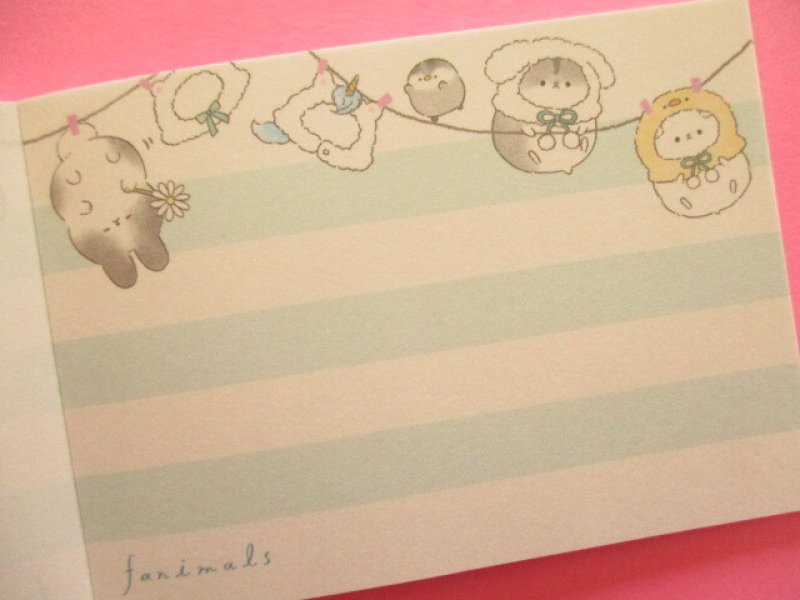 Photo2: Kawaii Cute Mini Memo Pad Fanimals Crux *Laundry (120058)