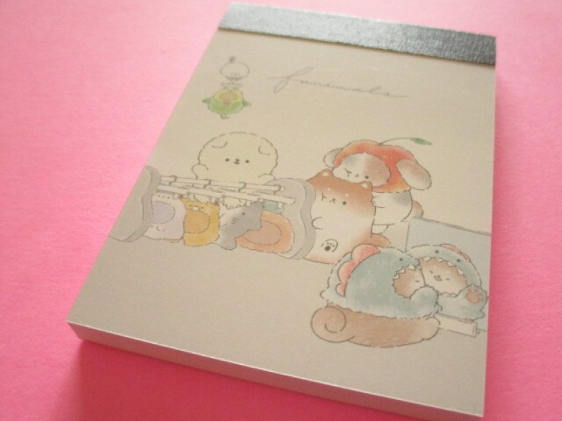 Photo1: Kawaii Cute Mini Memo Pad Fanimals Crux *Dressing Up (120059) (1)