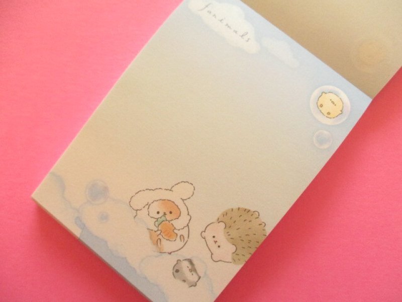 Photo1: Kawaii Cute Mini Memo Pad Fanimals Crux *Laundry (120058)