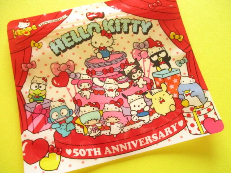 Photo2: 4 pcs Kawaii Cute Sanrio Characters B7 Zipper Bags Set *Hello Kitty 50th Anniversary (38497)