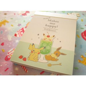 Photo: Kawaii Cute Mini Memo Pad Pokémon Kamio Japan *Snack Time (303884) 