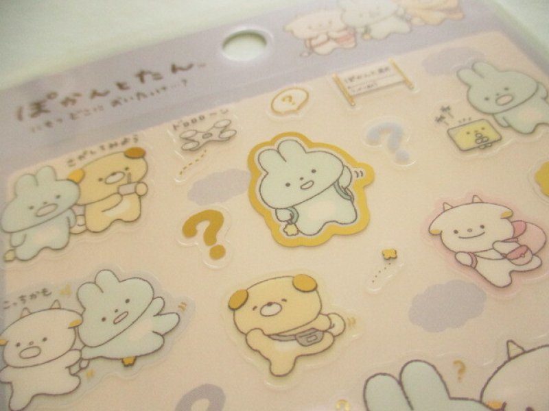 Photo3: Kawaii Cute Stickers Sheet Pokantotan San-x *ぽかんとおでかけ (SE60601)